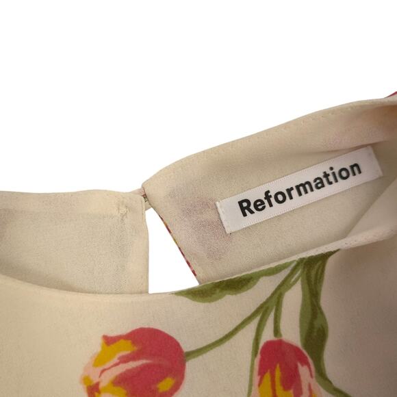 Reformation Quest Wrap Dress Bianca Tulip Print - Picture 11 of 14